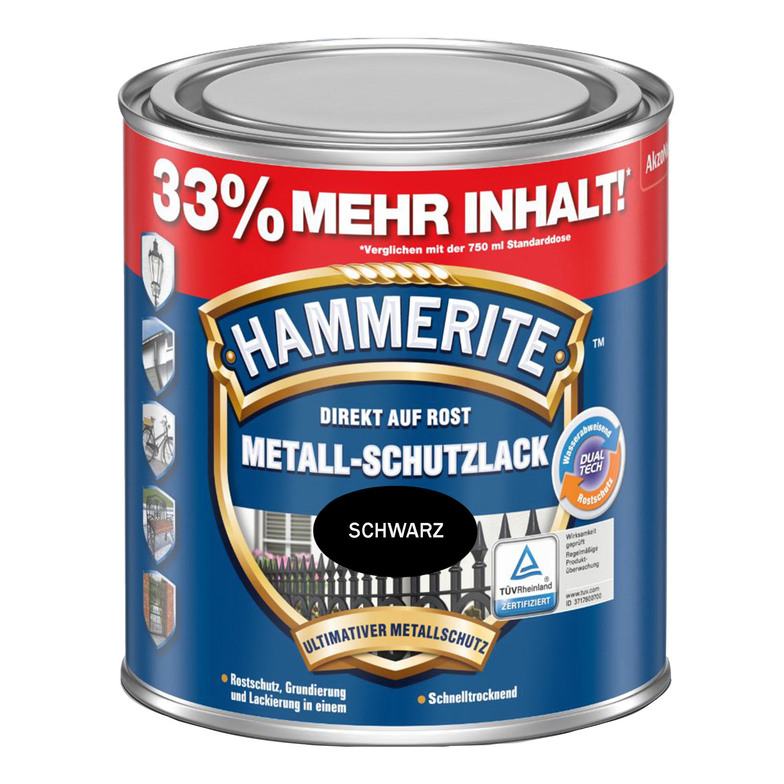 Hammerite Metall-Schutzlack Hammerschlag 1 l