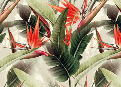Trinidad Digitaldruck - Birds of Paradise Orange